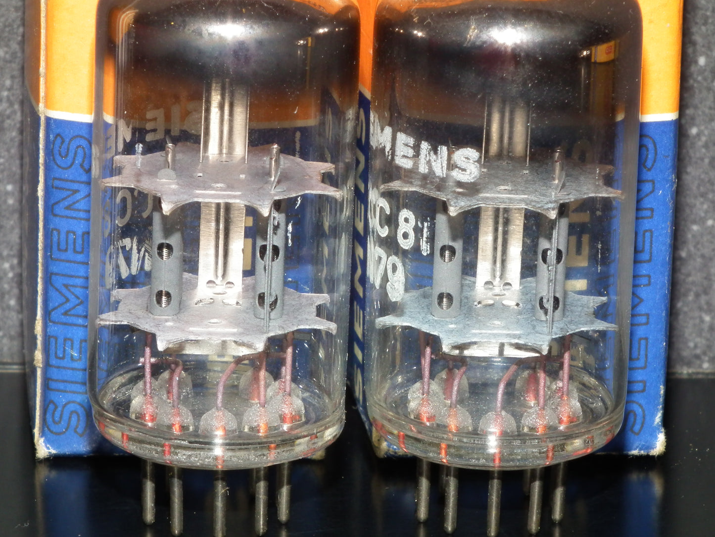 ECC81 Siemens Platinum Matched Pair NOS NIB 12AT7