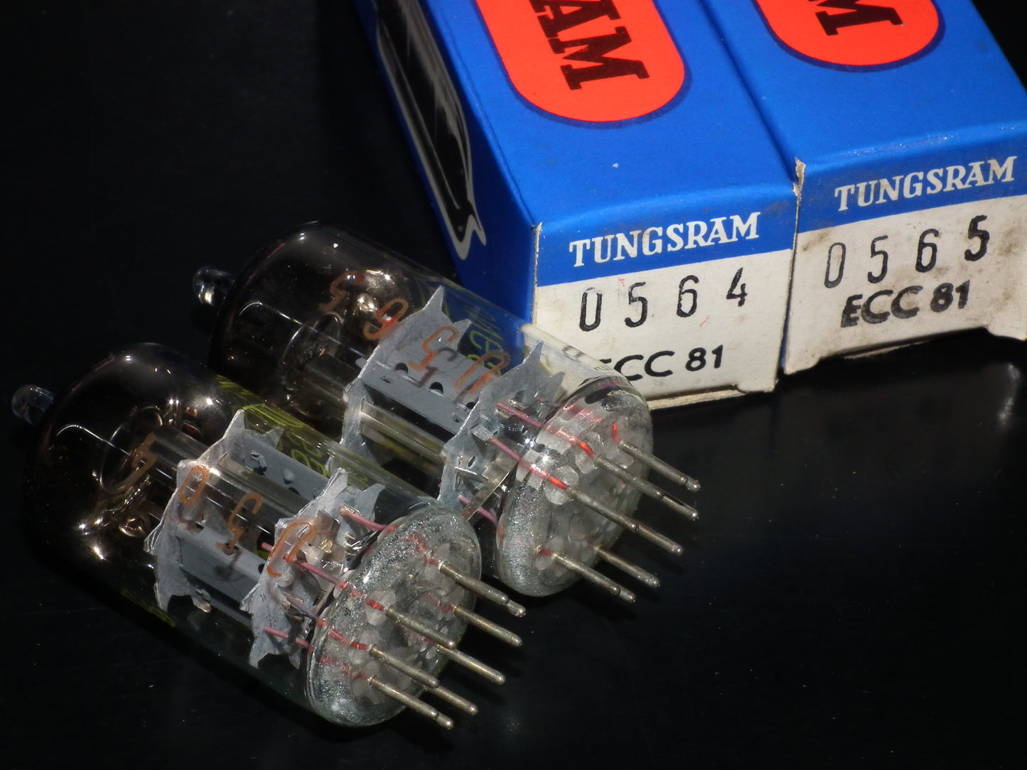 Platinum matched pair ECC81 Tungsram 12AT7 NOS NIB