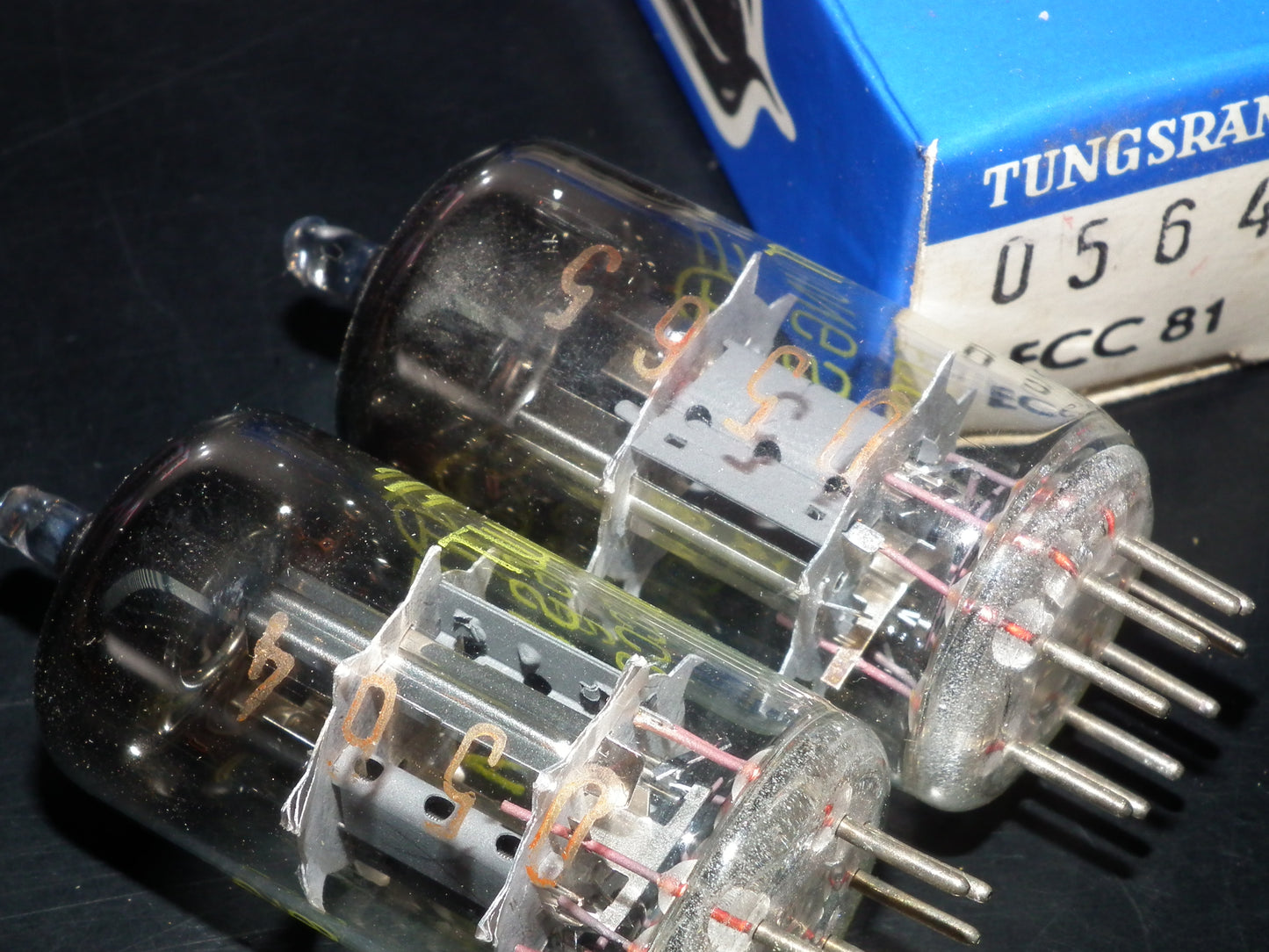Platinum matched pair ECC81 Tungsram 12AT7 NOS NIB