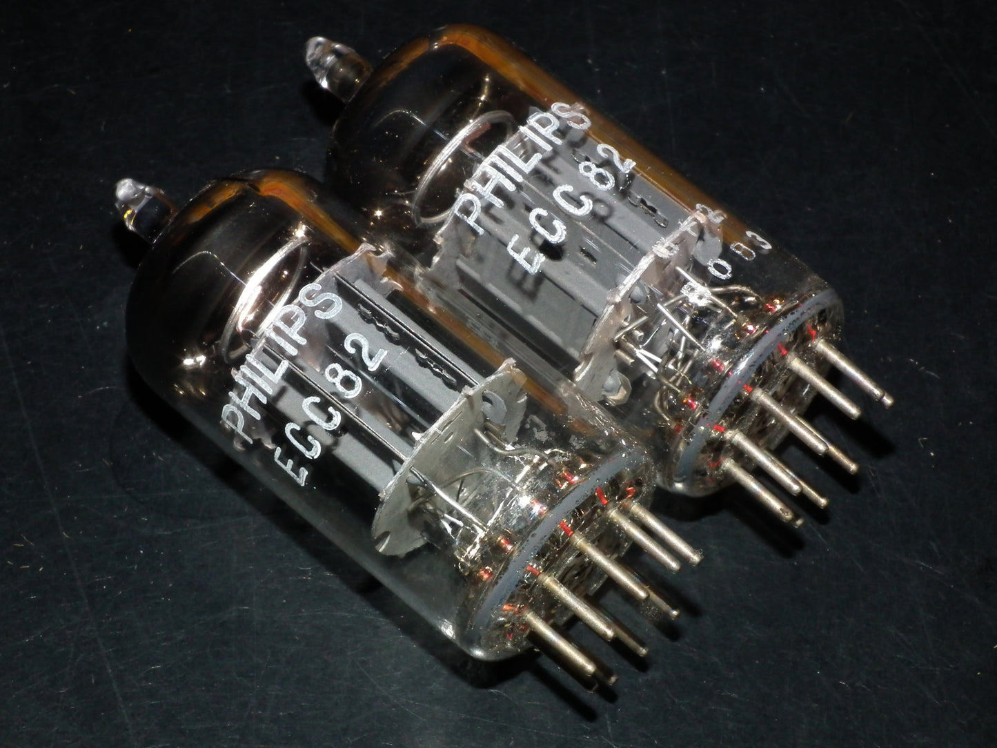 Platinum Matched Pair ECC82 12AU7 Mullard Blackburn 1960 NOS NIB