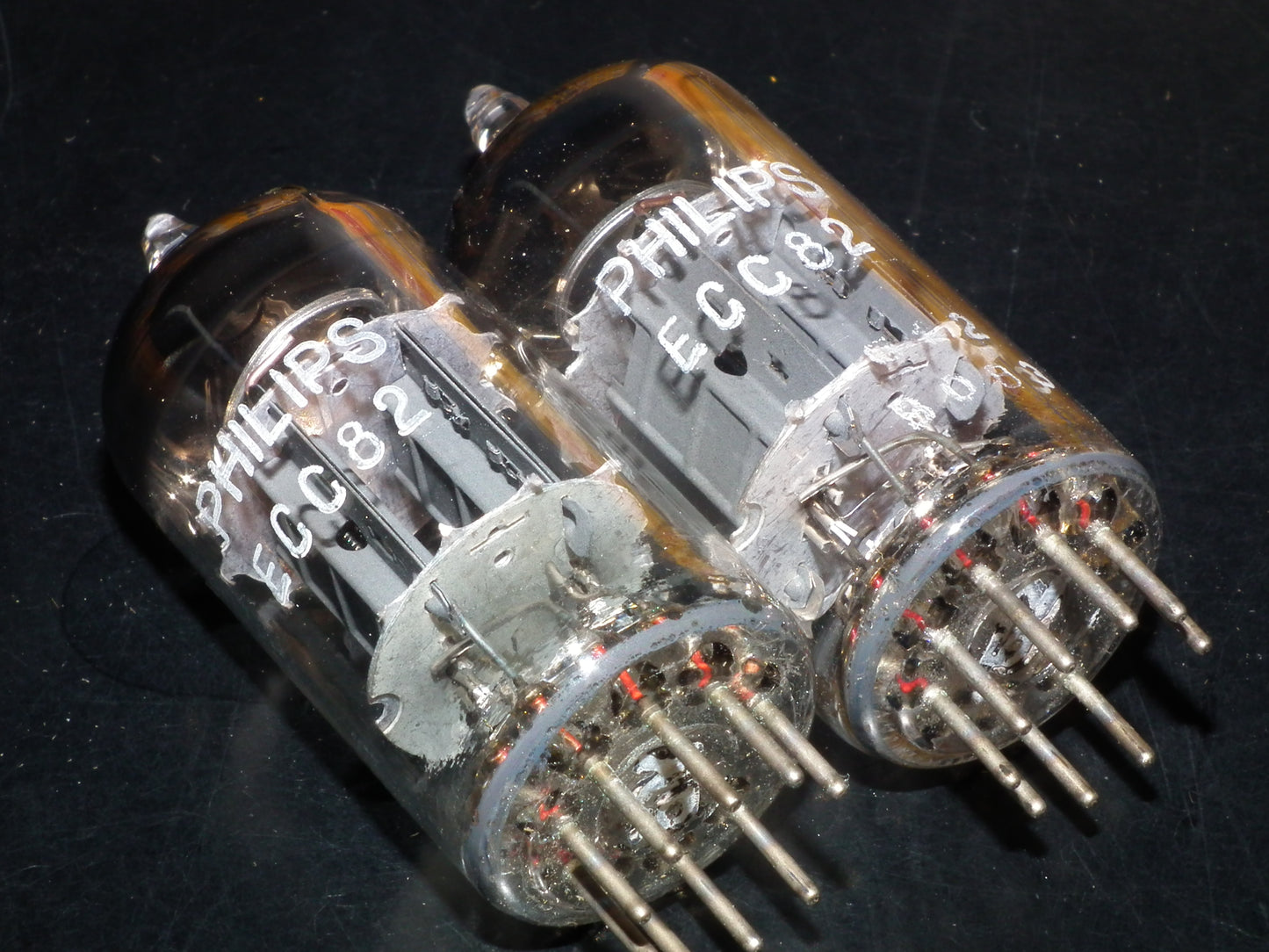 Platinum Matched Pair ECC82 12AU7 Mullard Blackburn 1960 NOS NIB