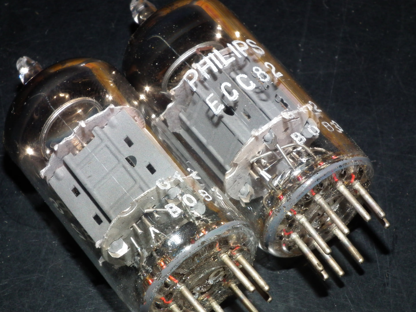 Platinum Matched Pair ECC82 12AU7 Mullard Blackburn 1960 NOS NIB