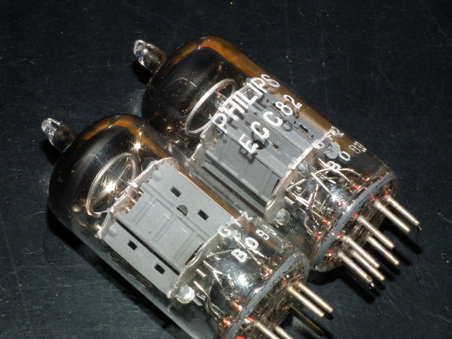 Platinum Matched Pair ECC82 12AU7 Mullard Blackburn 1960 NOS NIB