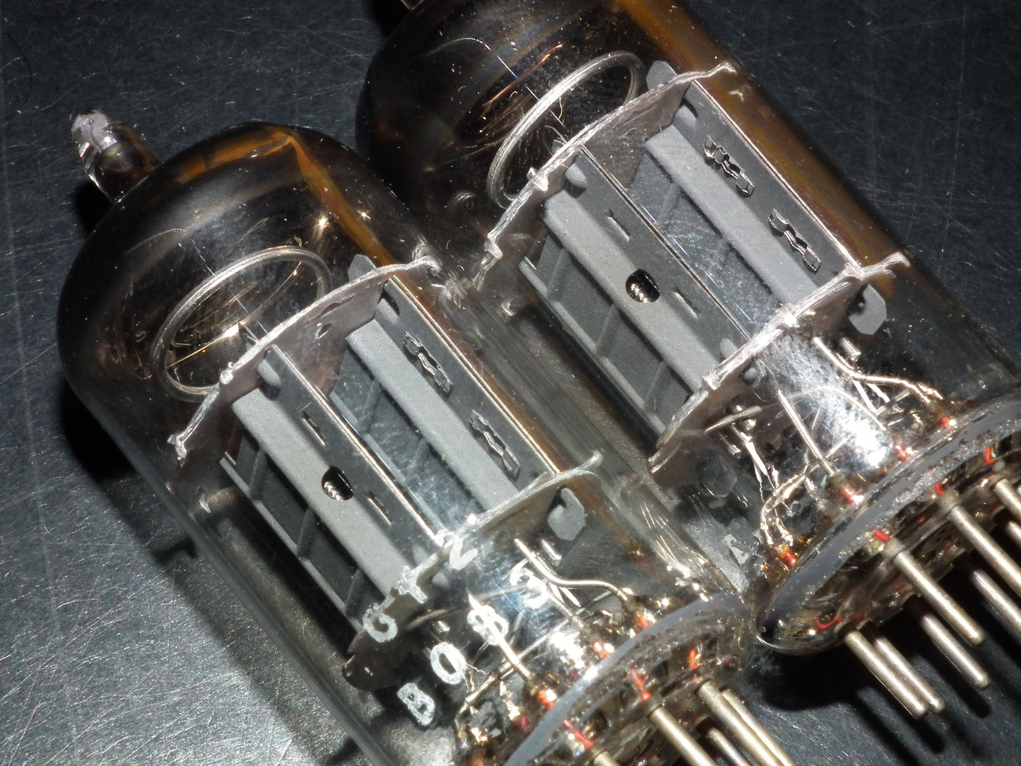 Platinum Matched Pair ECC82 12AU7 Mullard Blackburn 1960 NOS NIB
