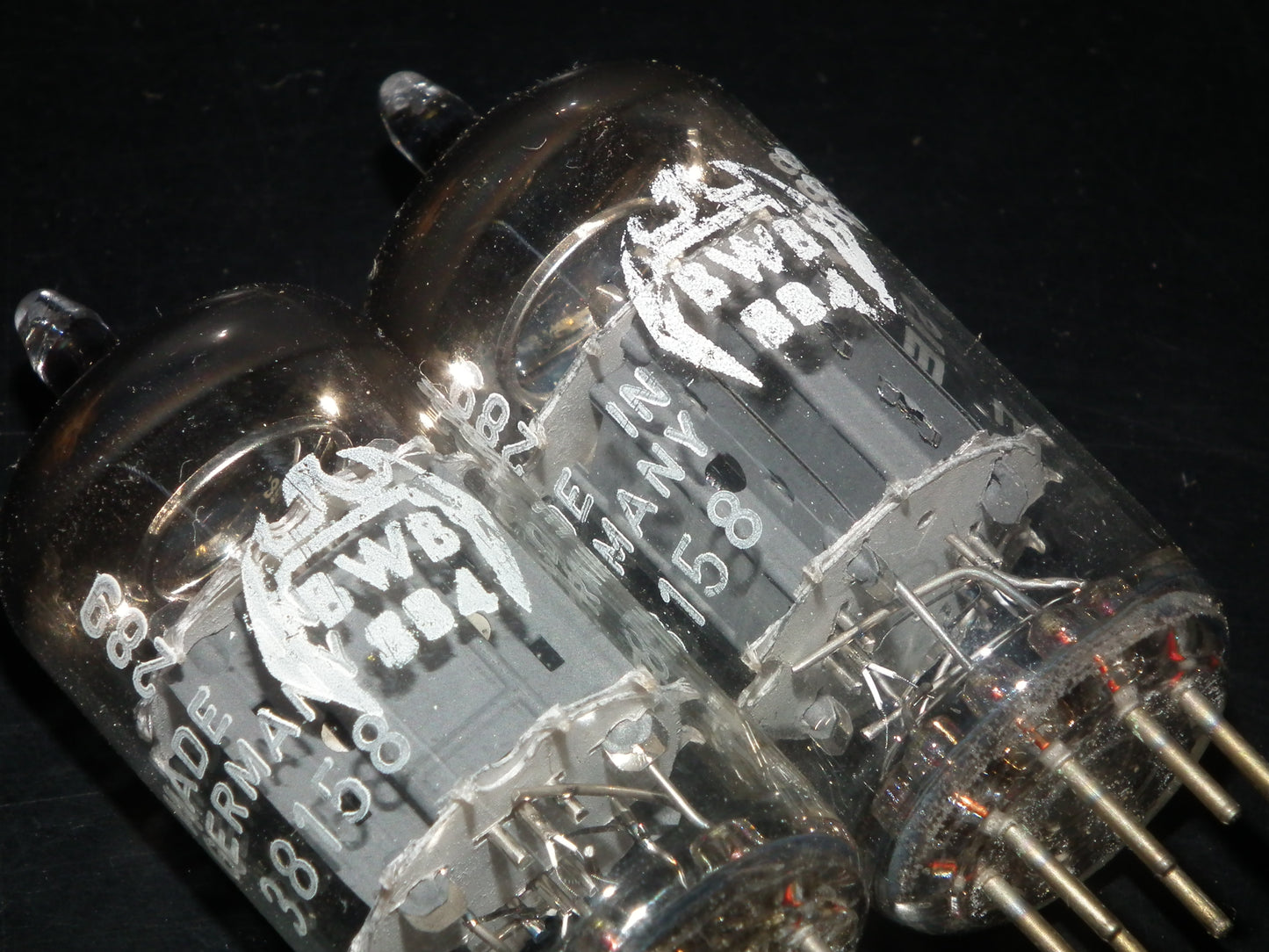 Siemens & Halske ECC82 12AU7 Matched pair (Munich, BWB)