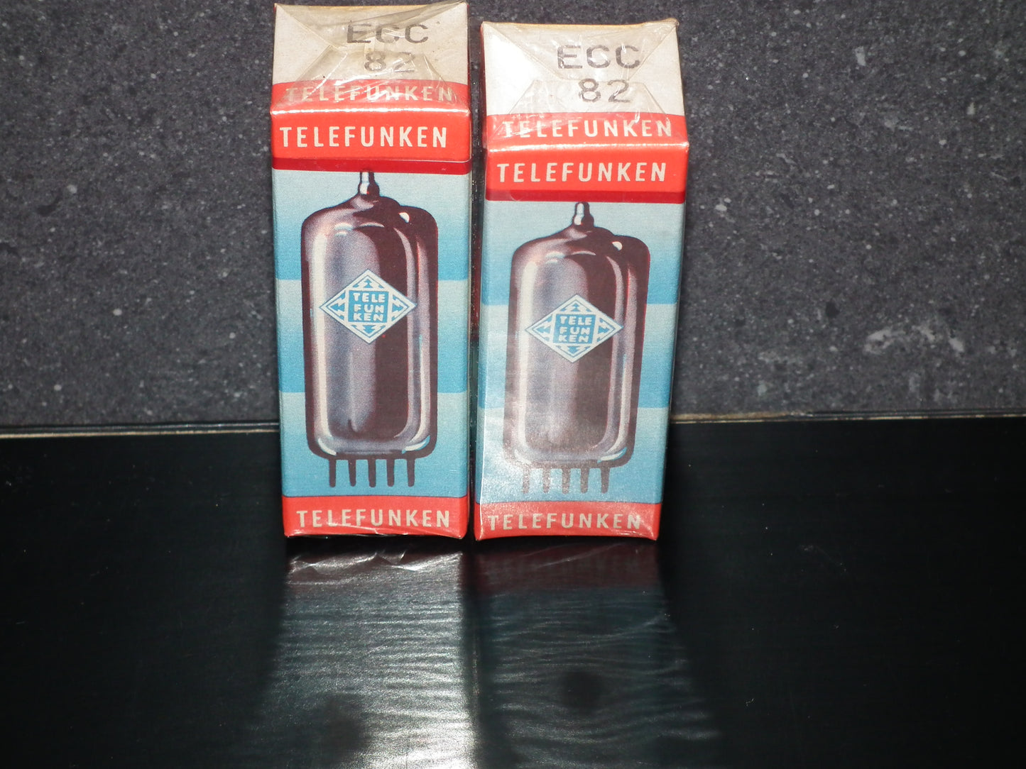 Two (2 pc) ECC82 Telefunken 12AU7 NOS Sealed Original Box West Germany
