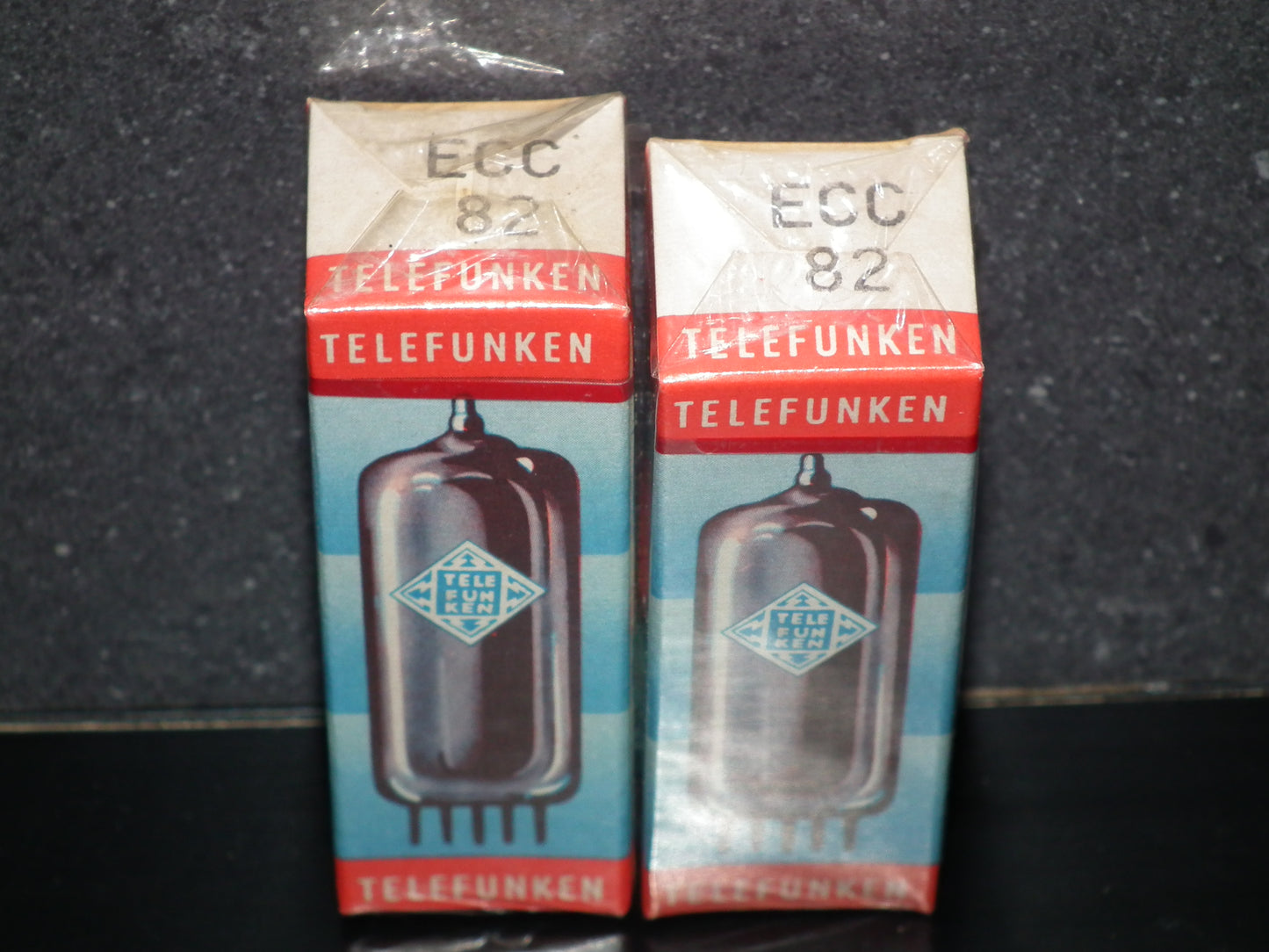 Two (2 pc) ECC82 Telefunken 12AU7 NOS Sealed Original Box West Germany