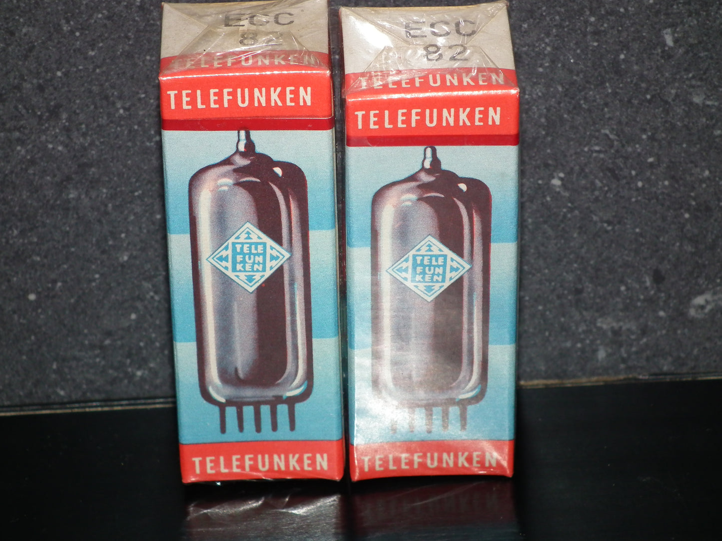 Two (2 pc) ECC82 Telefunken 12AU7 NOS Sealed Original Box West Germany
