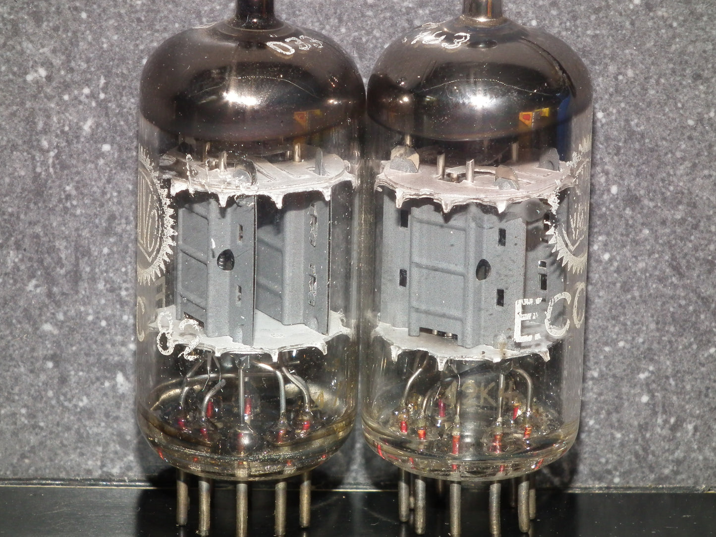 Matched Pair ECC82 Valvo 12AU7 tested strong and balanced Philips