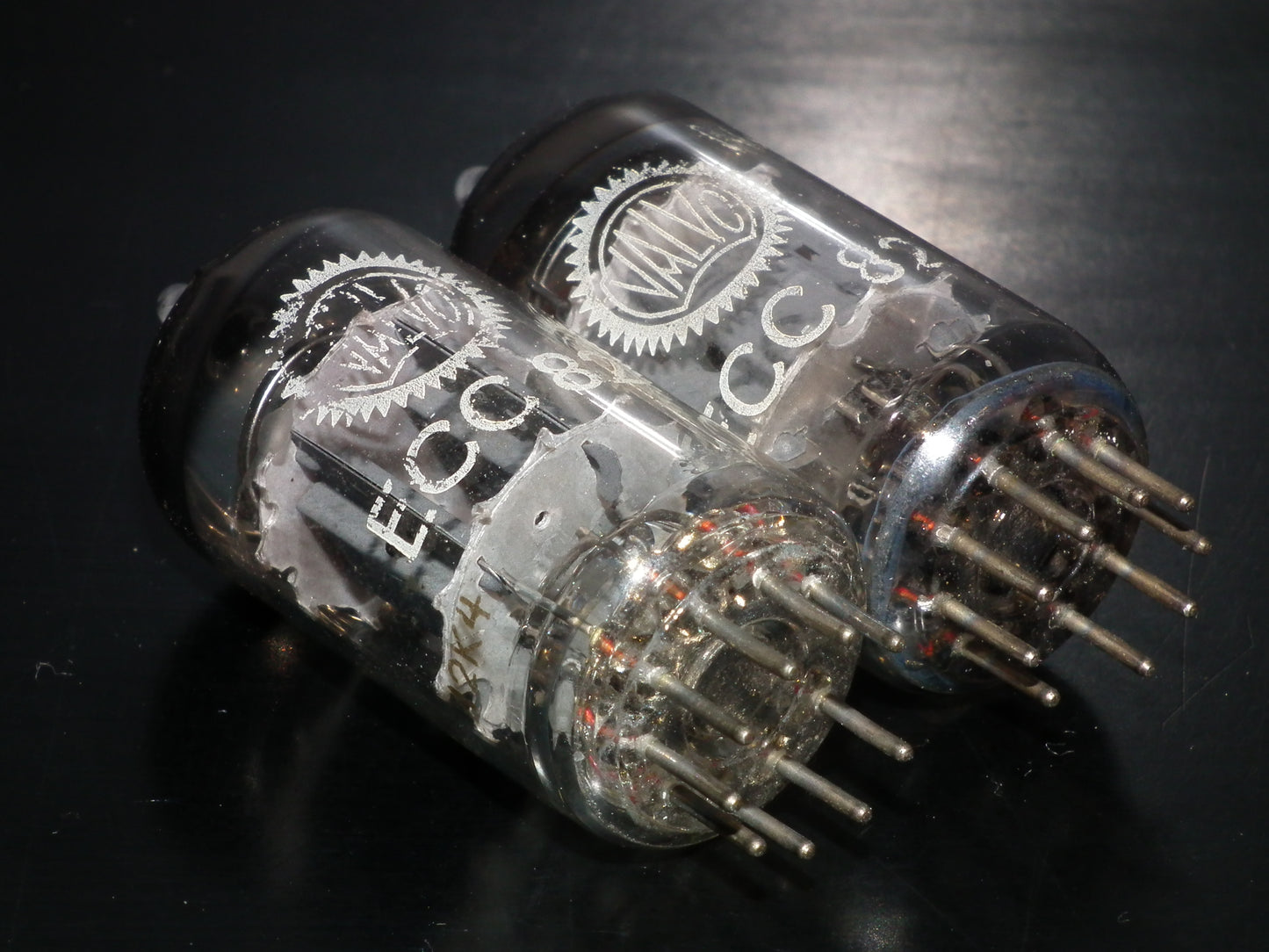 Matched Pair ECC82 Valvo 12AU7 tested strong and balanced Philips