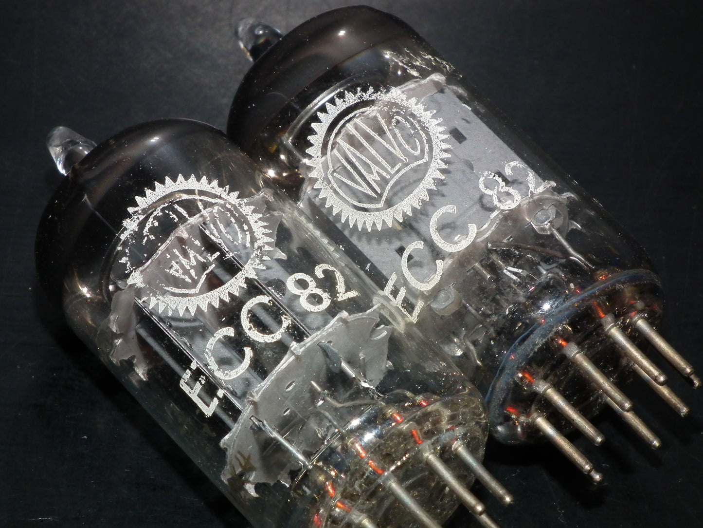 Matched Pair ECC82 Valvo 12AU7 tested strong and balanced Philips