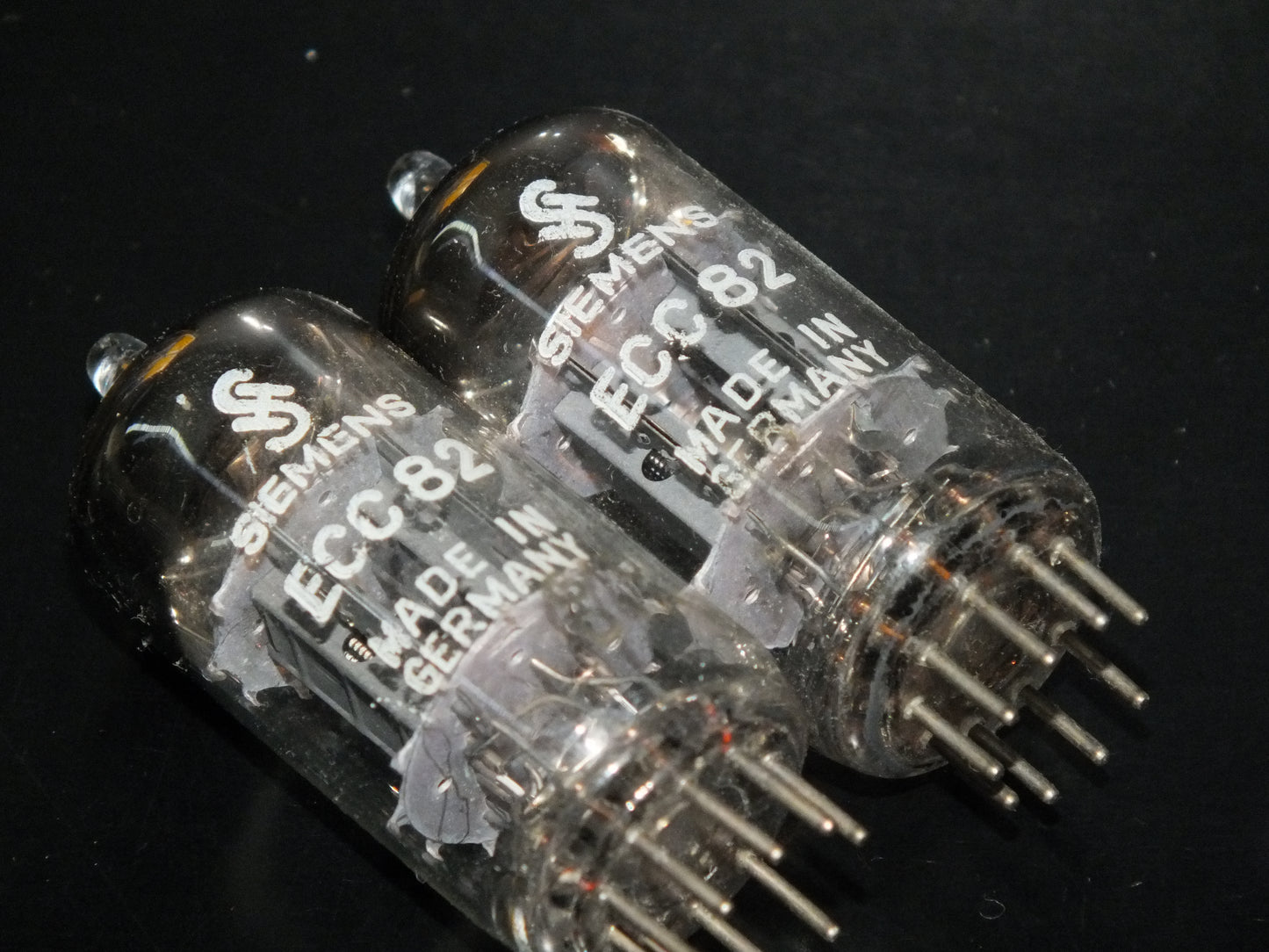 Valvo ECC82 12AU7 Platinum Matched pair Rebranded Siemens Hamburg 60s
