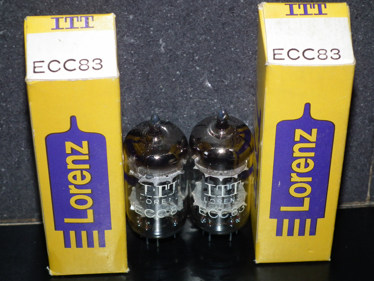 ECC83 12AX7 Lorenz Telefunken Long Smooth Anodes 17mm NOS Matched Pair