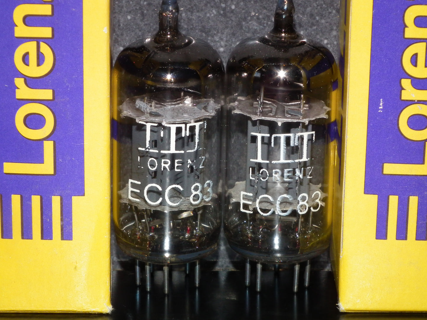 ECC83 12AX7 Lorenz Telefunken Long Smooth Anodes 17mm NOS Matched Pair