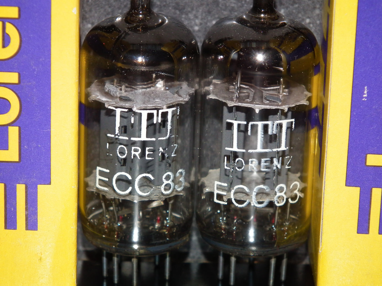 ECC83 12AX7 Lorenz Telefunken Long Smooth Anodes 17mm NOS Matched Pair