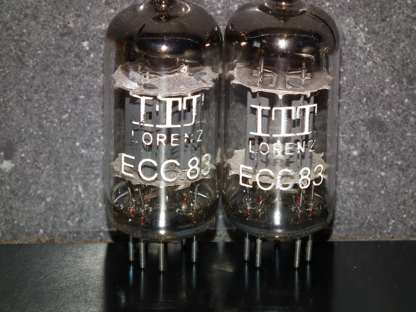 ECC83 12AX7 Lorenz Telefunken Long Smooth Anodes 17mm NOS Matched Pair