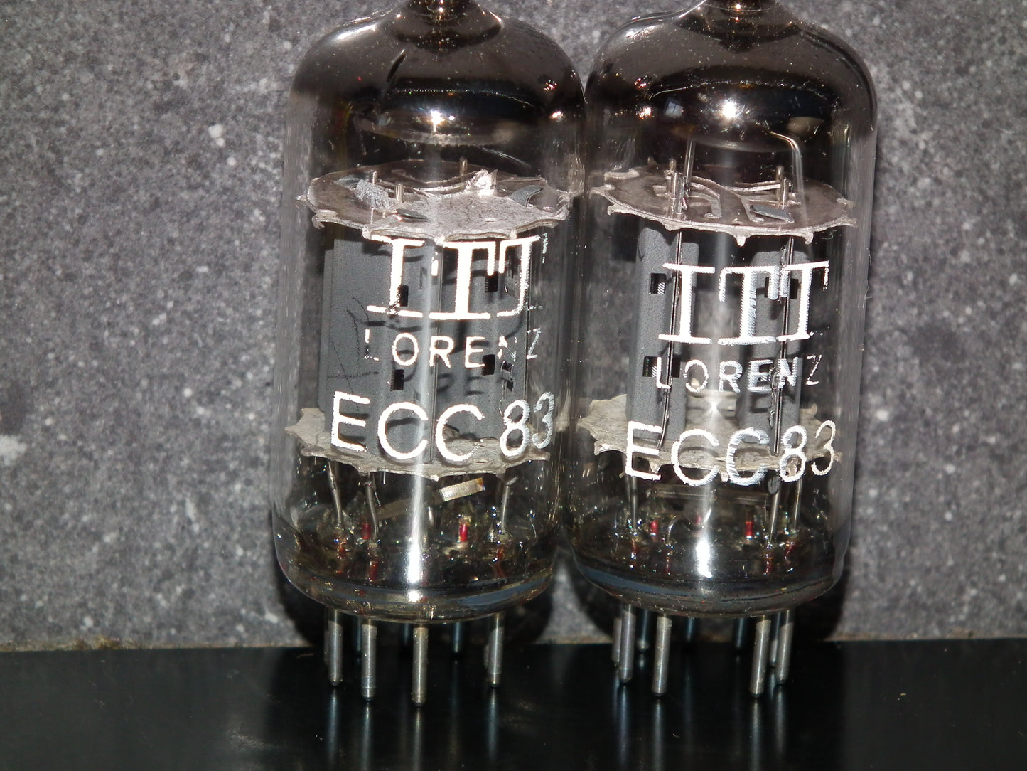 ECC83 12AX7 Lorenz Telefunken Long Smooth Anodes 17mm NOS Matched Pair