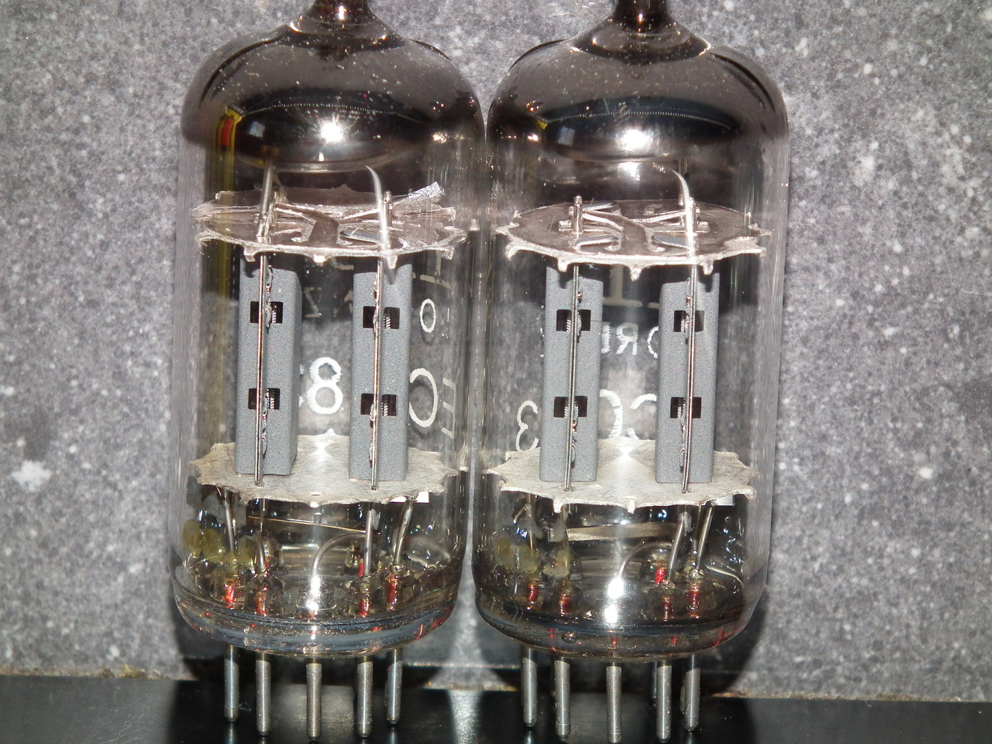 ECC83 12AX7 Lorenz Telefunken Long Smooth Anodes 17mm NOS Matched Pair