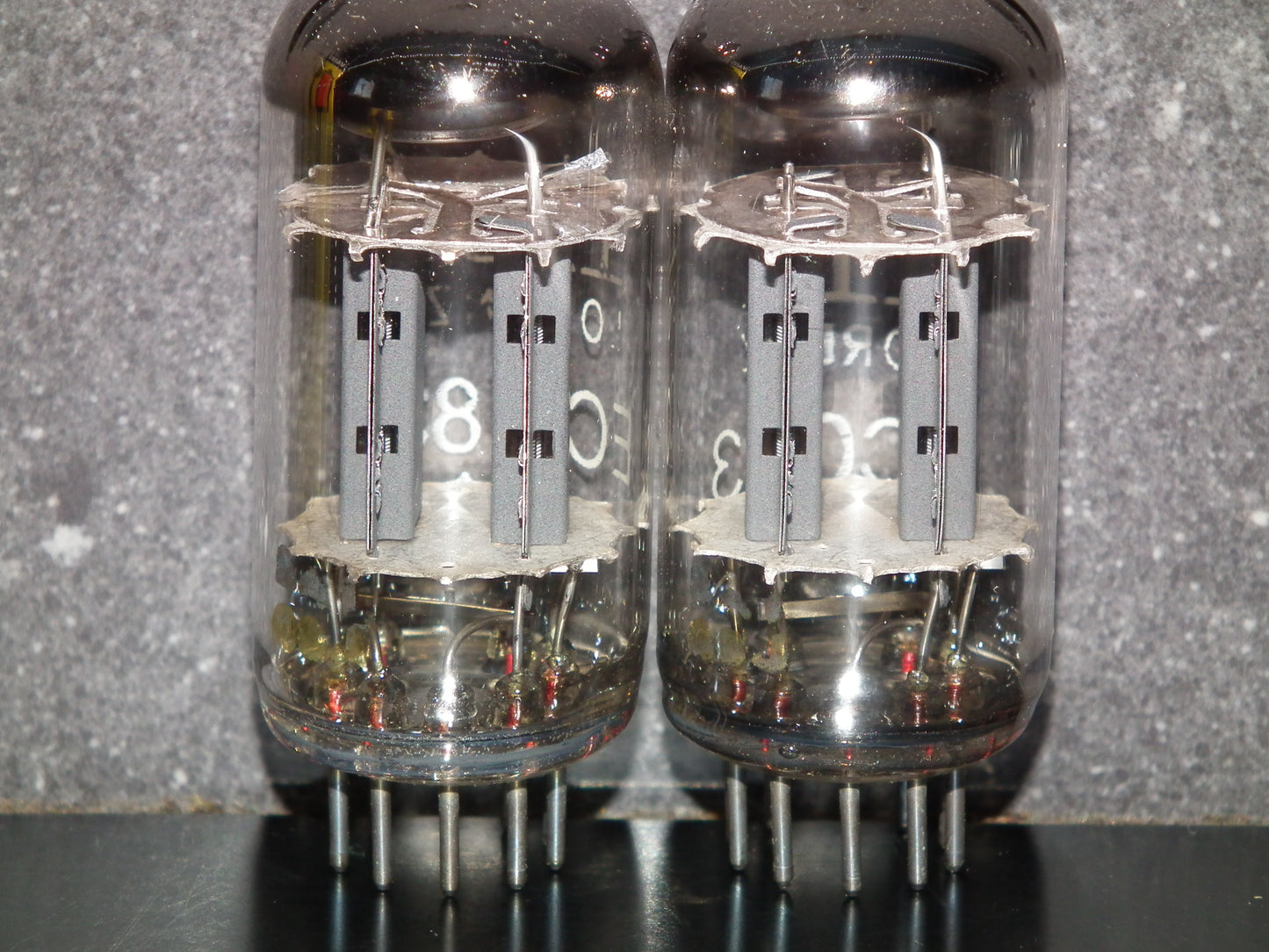 ECC83 12AX7 Lorenz Telefunken Long Smooth Anodes 17mm NOS Matched Pair