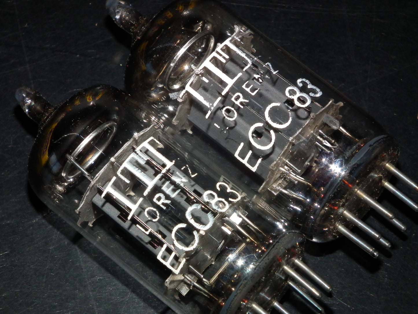 ECC83 12AX7 Lorenz Telefunken Long Smooth Anodes 17mm NOS Matched Pair
