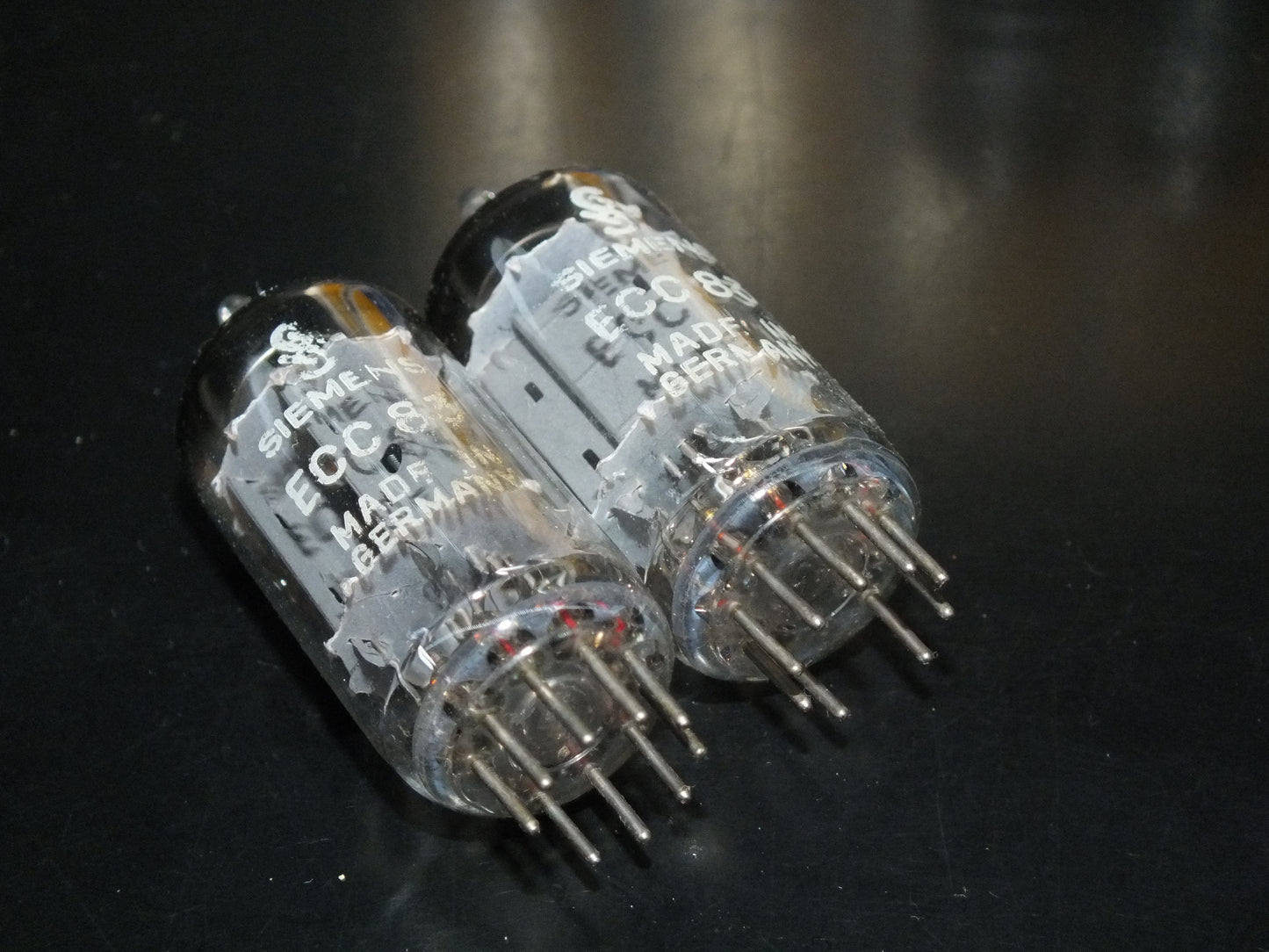 ECC83 12AX7 Siemens Long Anodes Platinum Matched Pair Munich Plant 1960
