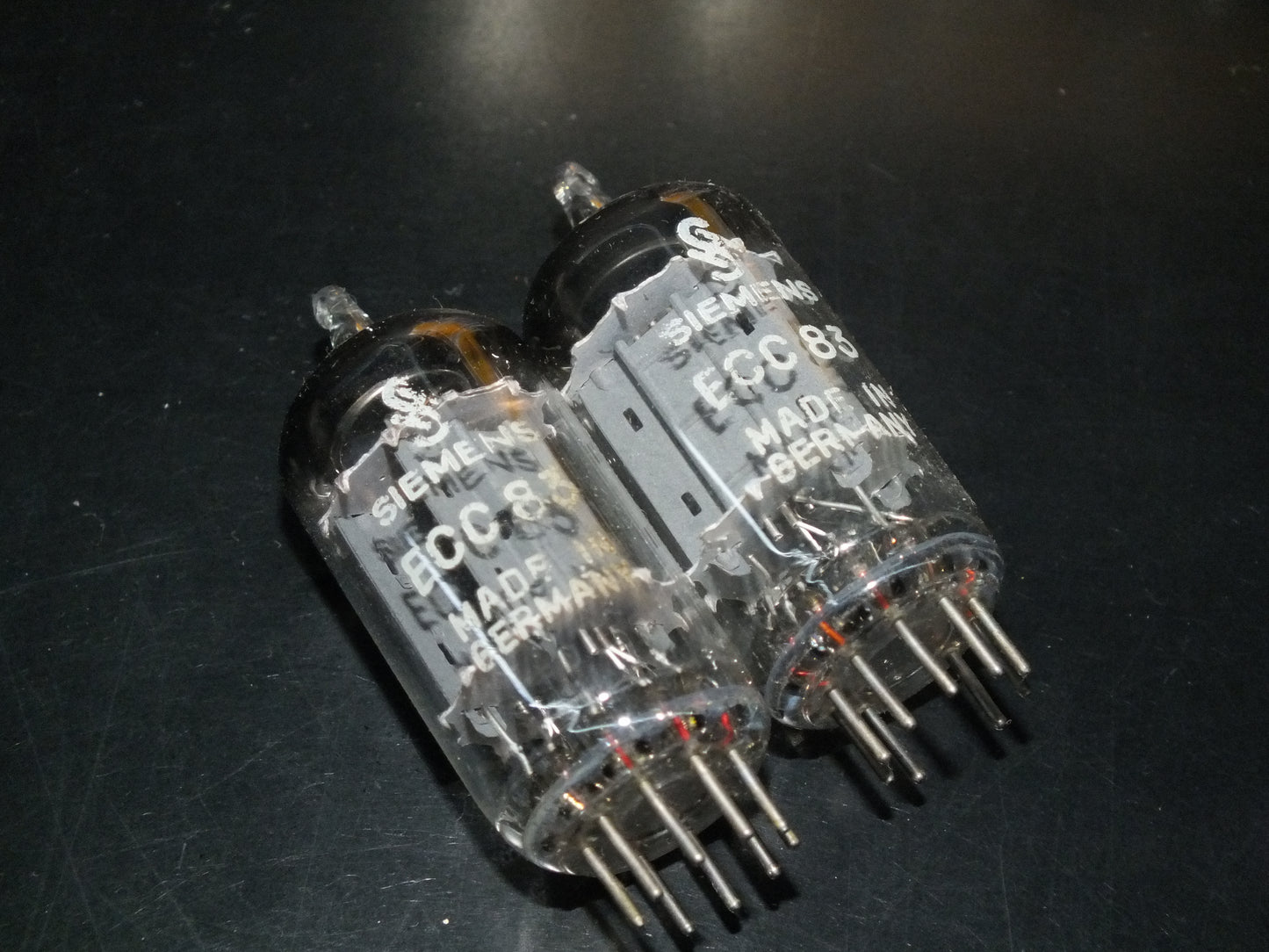 ECC83 12AX7 Siemens Long Anodes Platinum Matched Pair Munich Plant 1960