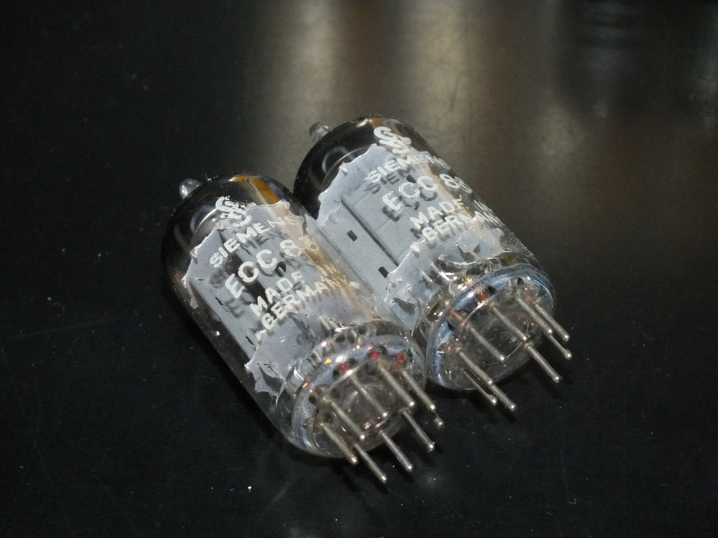 ECC83 12AX7 Siemens Long Anodes Platinum Matched Pair Munich Plant 1960