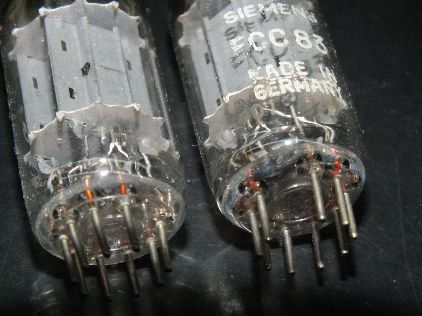 ECC83 12AX7 Siemens Long Anodes Platinum Matched Pair Munich Plant 1960