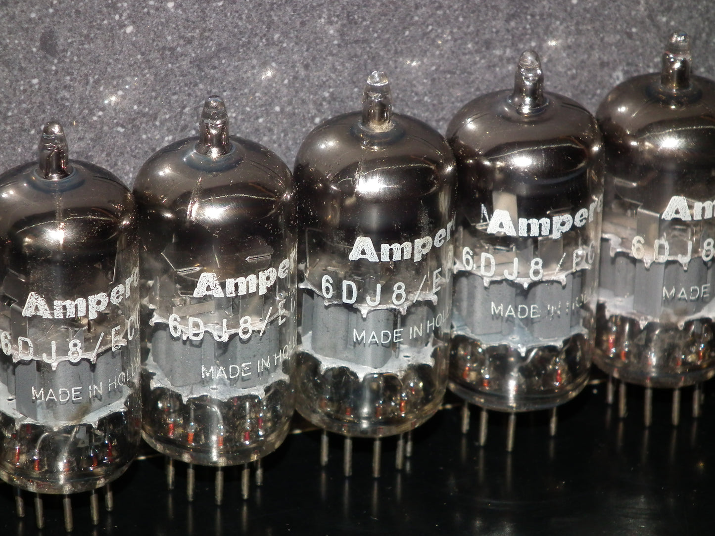 6DJ8 ECC88 Amperex Holland Matched Pair Tested NOS Dual Stage Getter