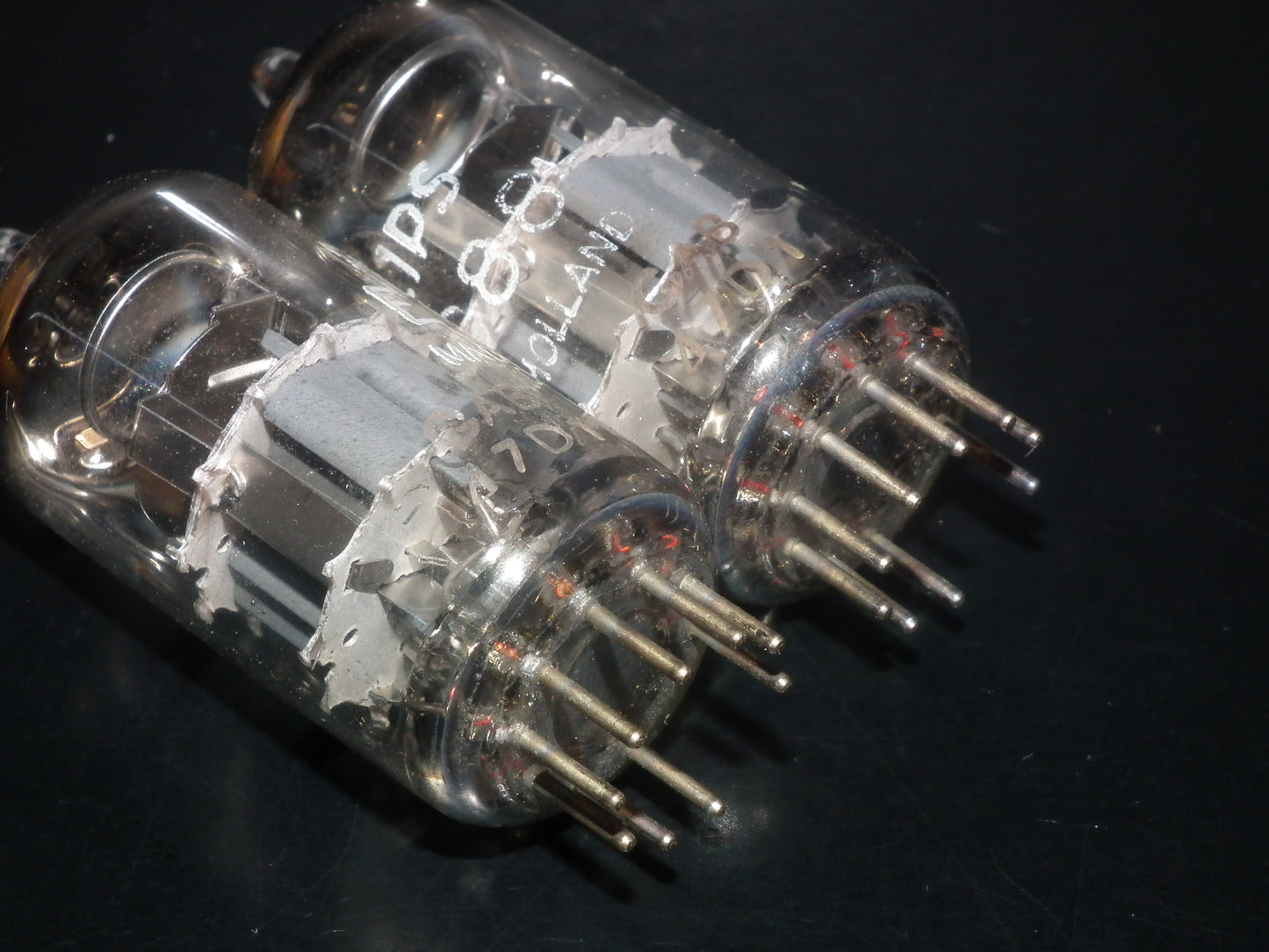 ECC88 6DJ8 Philips Holland Platinum Matched Pair Dual Stage NOS