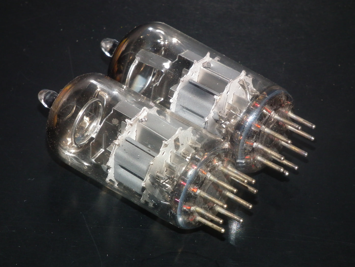 ECC88 6DJ8 Philips Holland Platinum Matched Pair Dual Stage NOS