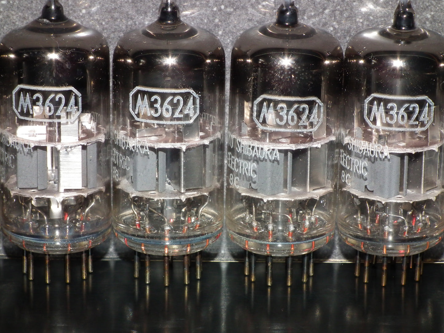 Platinum Matched Pair (2 tubes) 6DJ8 Toshiba ECC88 M3624 Japan Used Tested 100%