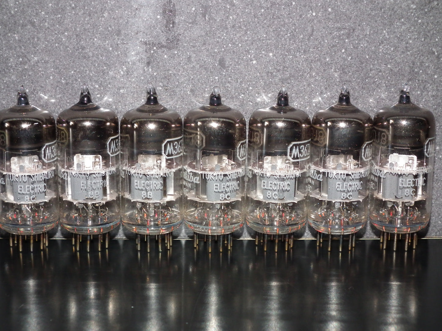 Platinum Matched Pair (2 tubes) 6DJ8 Toshiba ECC88 M3624 Japan Used Tested 100%
