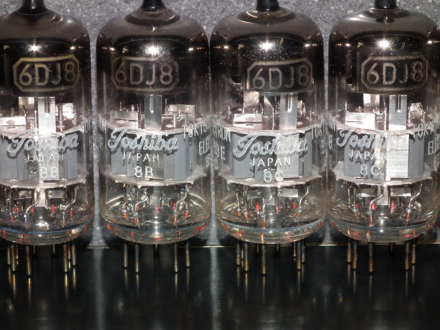 Platinum Matched Pair (2 tubes) 6DJ8 Toshiba ECC88 M3624 Japan Used Tested 100%