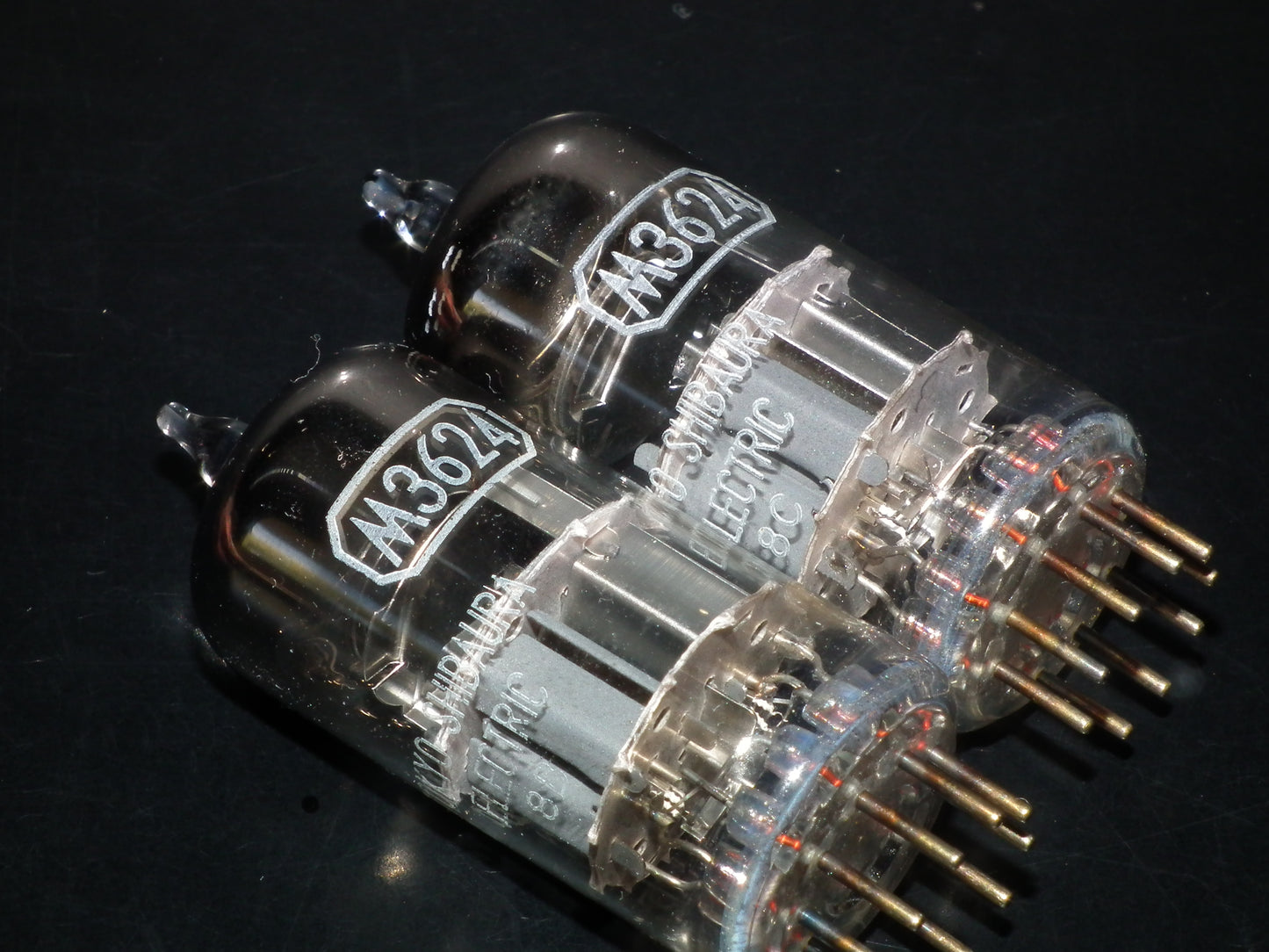 Platinum Matched Pair (2 tubes) 6DJ8 Toshiba ECC88 M3624 Japan Used Tested 100%