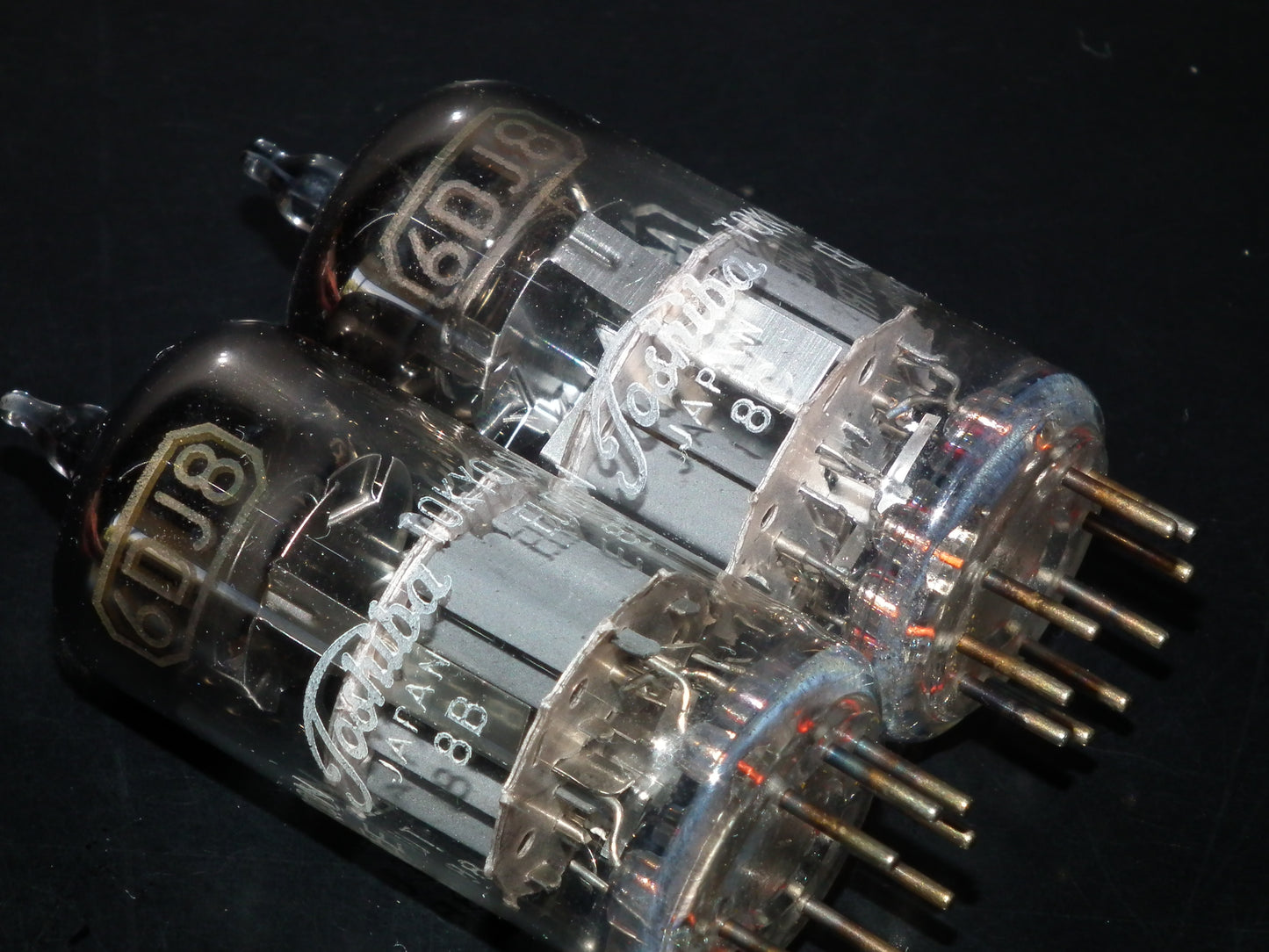 Platinum Matched Pair (2 tubes) 6DJ8 Toshiba ECC88 M3624 Japan Used Tested 100%