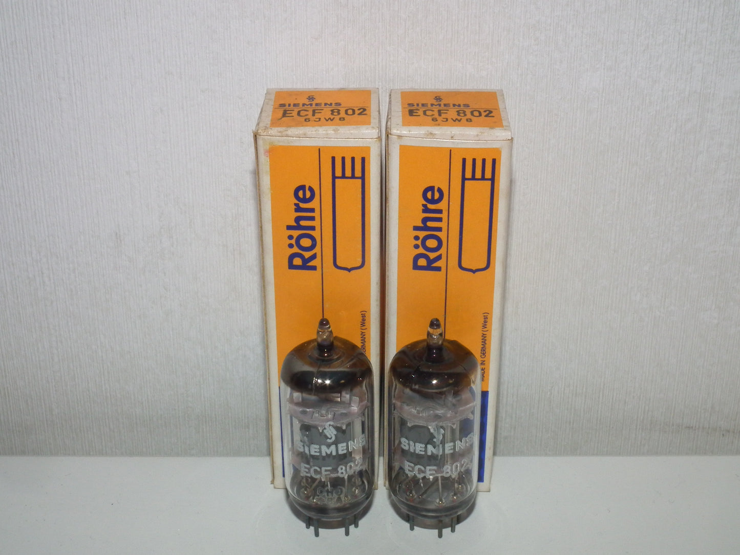 ECF802 Siemens Platinum Matched Pair NOS NIB 6JW8 Munich Plant