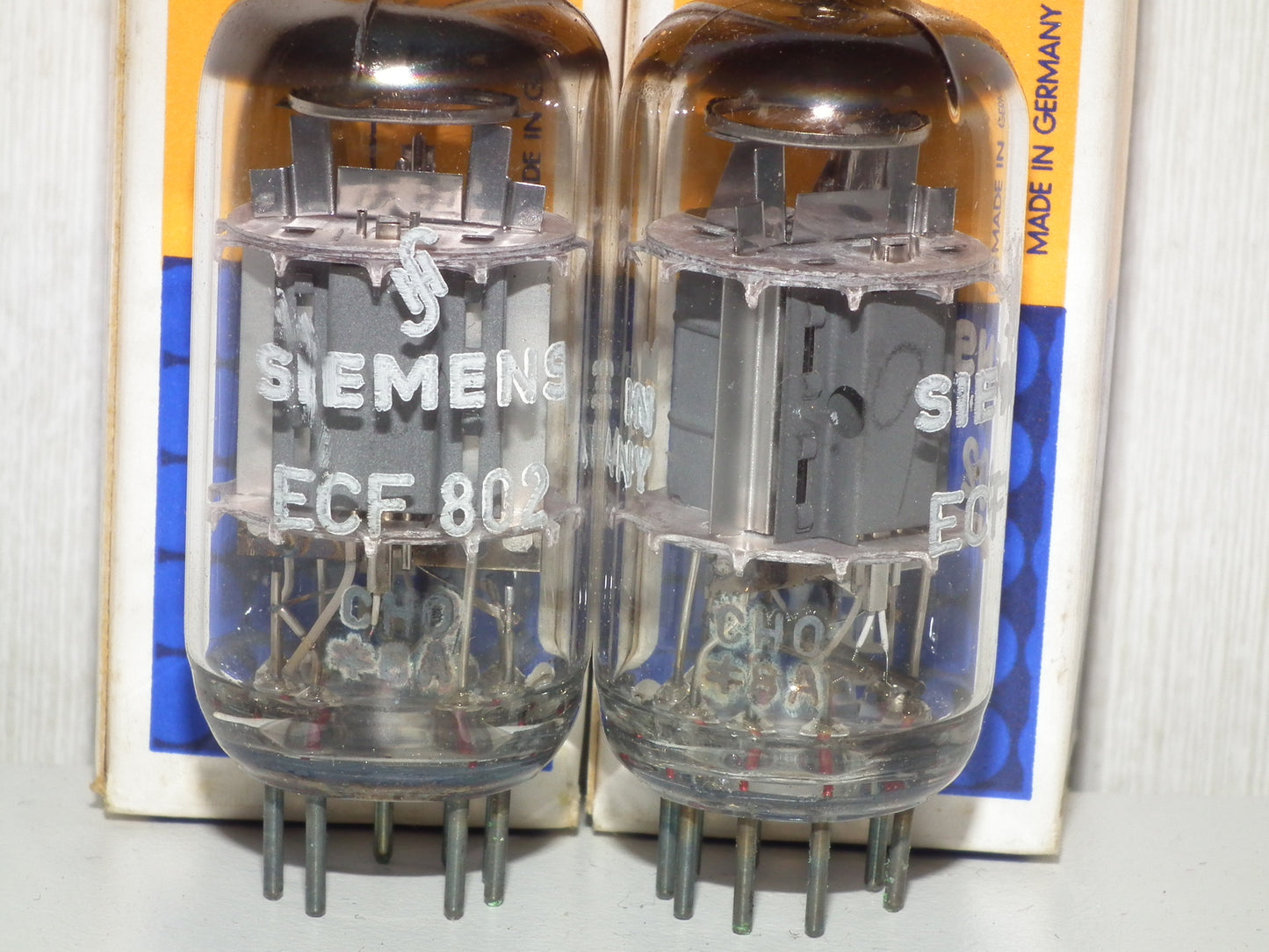 ECF802 Siemens Platinum Matched Pair NOS NIB 6JW8 Munich Plant