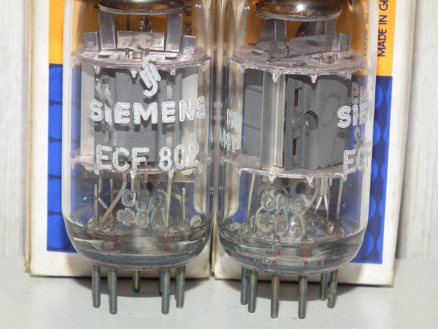 ECF802 Siemens Platinum Matched Pair NOS NIB 6JW8 Munich Plant
