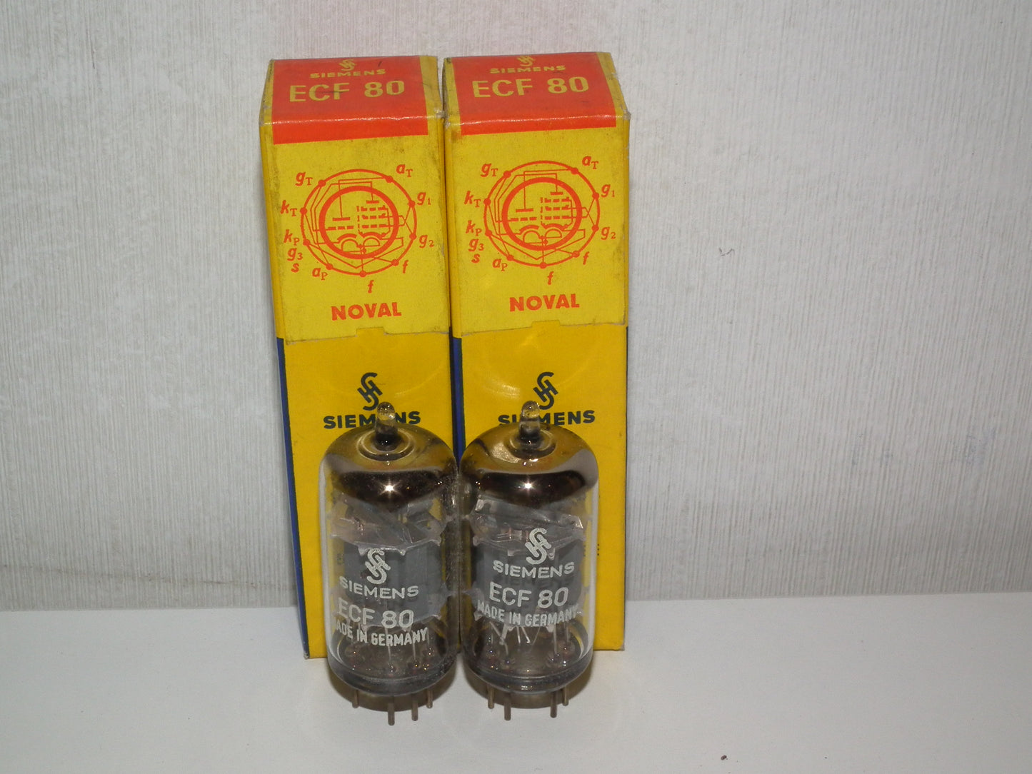 ECF80 Telefunken 6BL8 Platinum matched pair NOS NIB Siemens