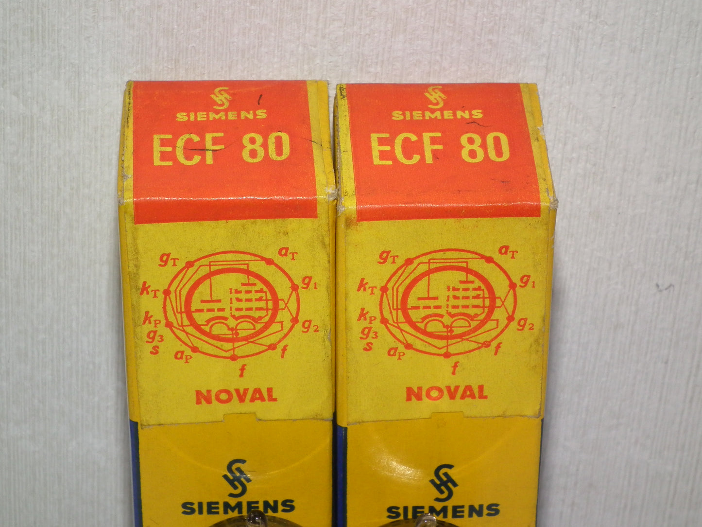 ECF80 Telefunken 6BL8 Platinum matched pair NOS NIB Siemens
