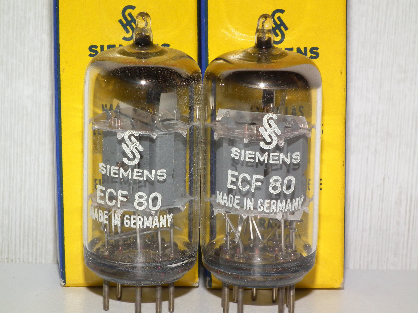 ECF80 Telefunken 6BL8 Platinum matched pair NOS NIB Siemens