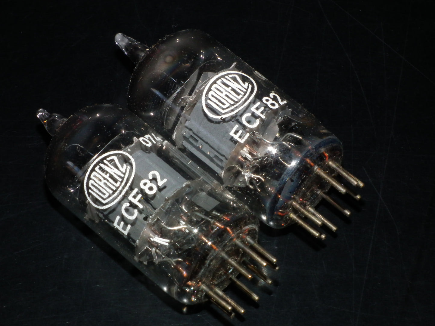 ECF82 Lorenz 6GH8A 6U8 Platinum matched pair NOS NIB Dual Stage Getter Germany