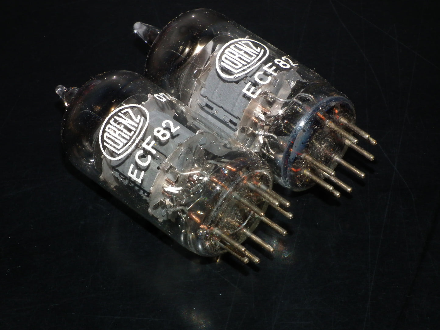 ECF82 Lorenz 6GH8A 6U8 Platinum matched pair NOS NIB Dual Stage Getter Germany