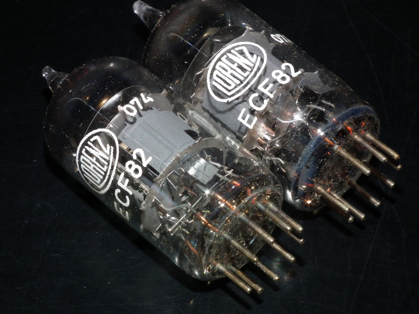 ECF82 Lorenz 6GH8A 6U8 Platinum matched pair NOS NIB Dual Stage Getter Germany