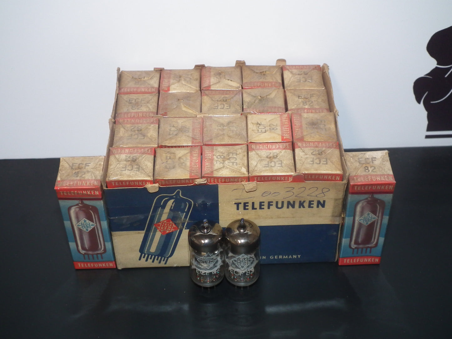 ECF82 Telefunken 6GH8A 6U8 Platinum matched pair NOS NIB SEALED DB