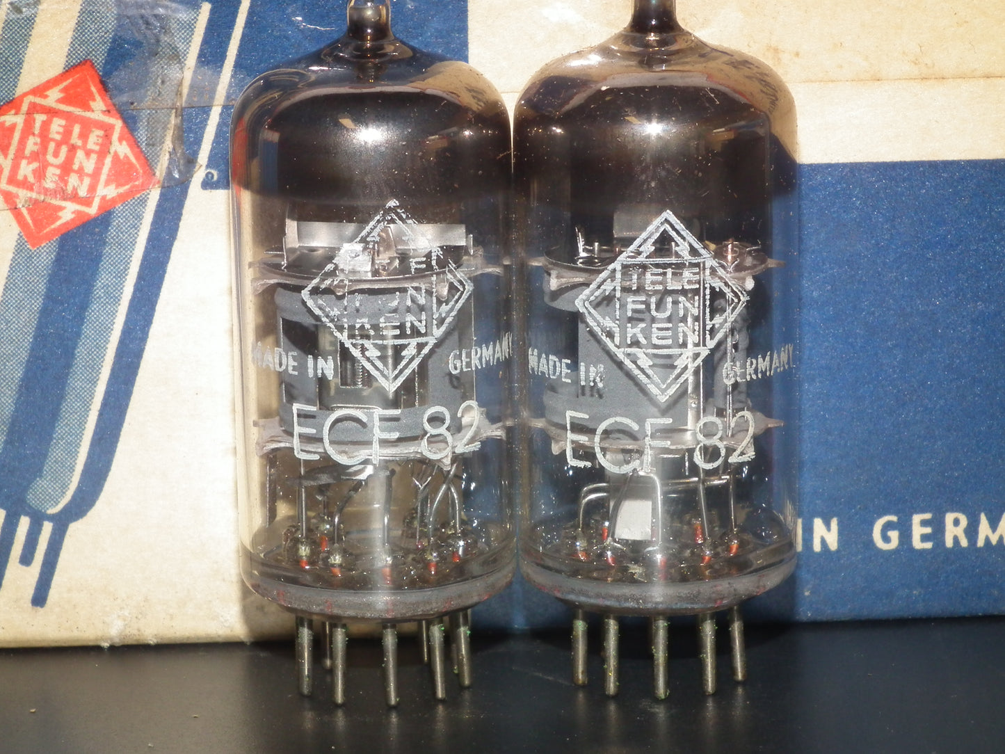 ECF82 Telefunken 6GH8A 6U8 Platinum matched pair NOS NIB SEALED DB