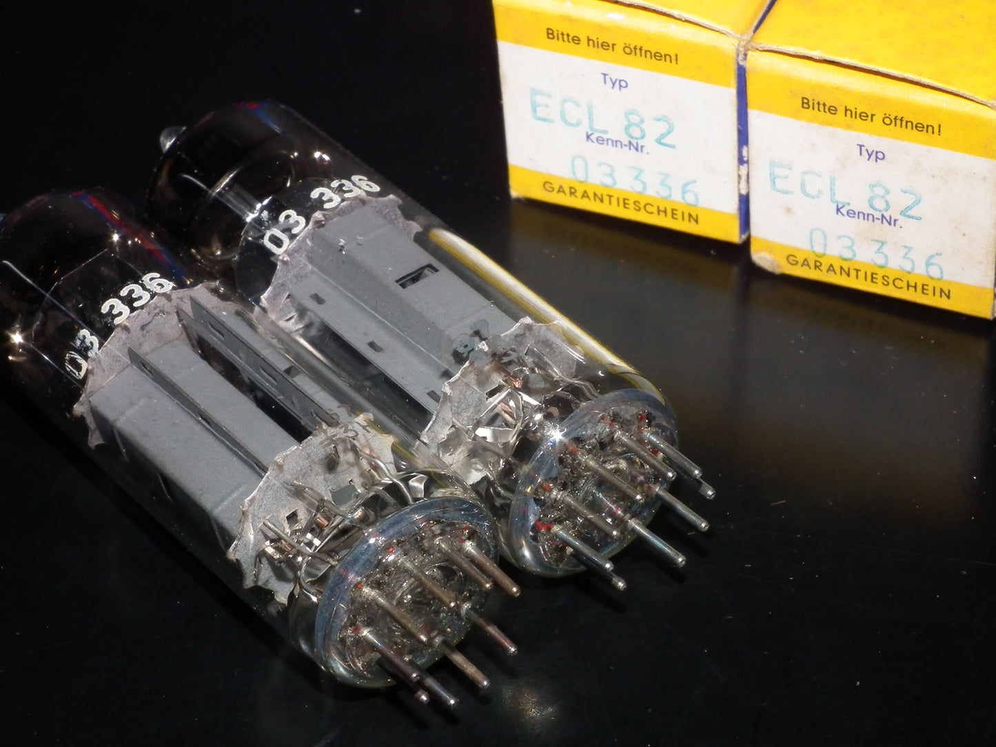 ECL82 6BM8 Siemens NOS NIB Platinum matched pair, Siemens & Halske Munich