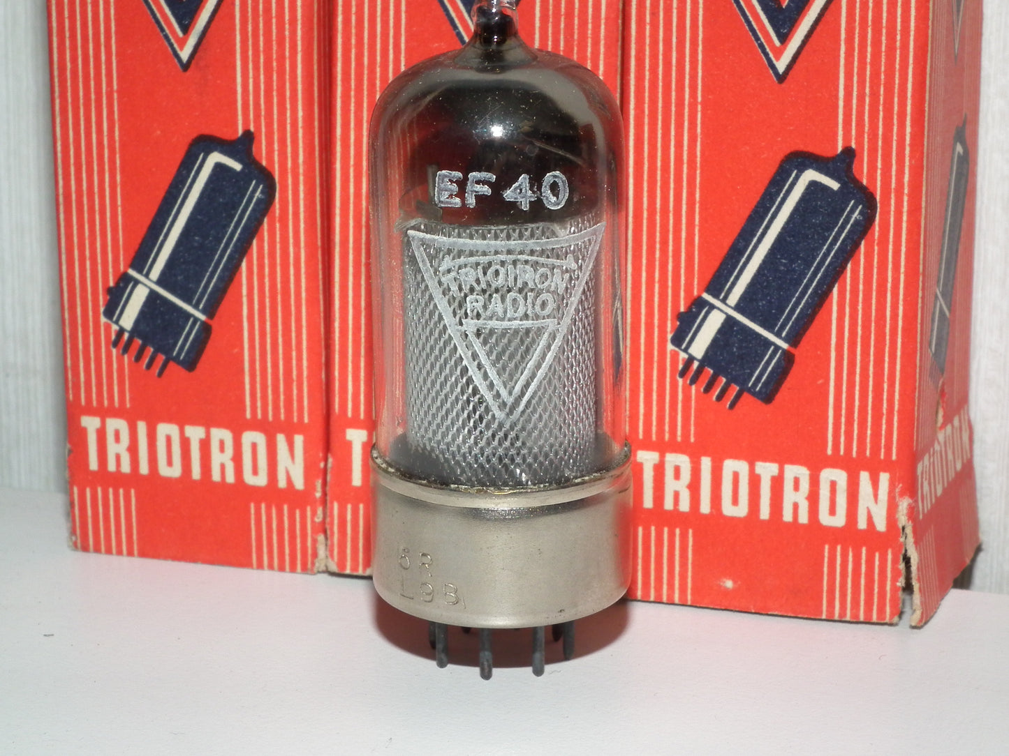 EF40 Philips Mazda Metal Base Engraved Square Getter Pre EF86