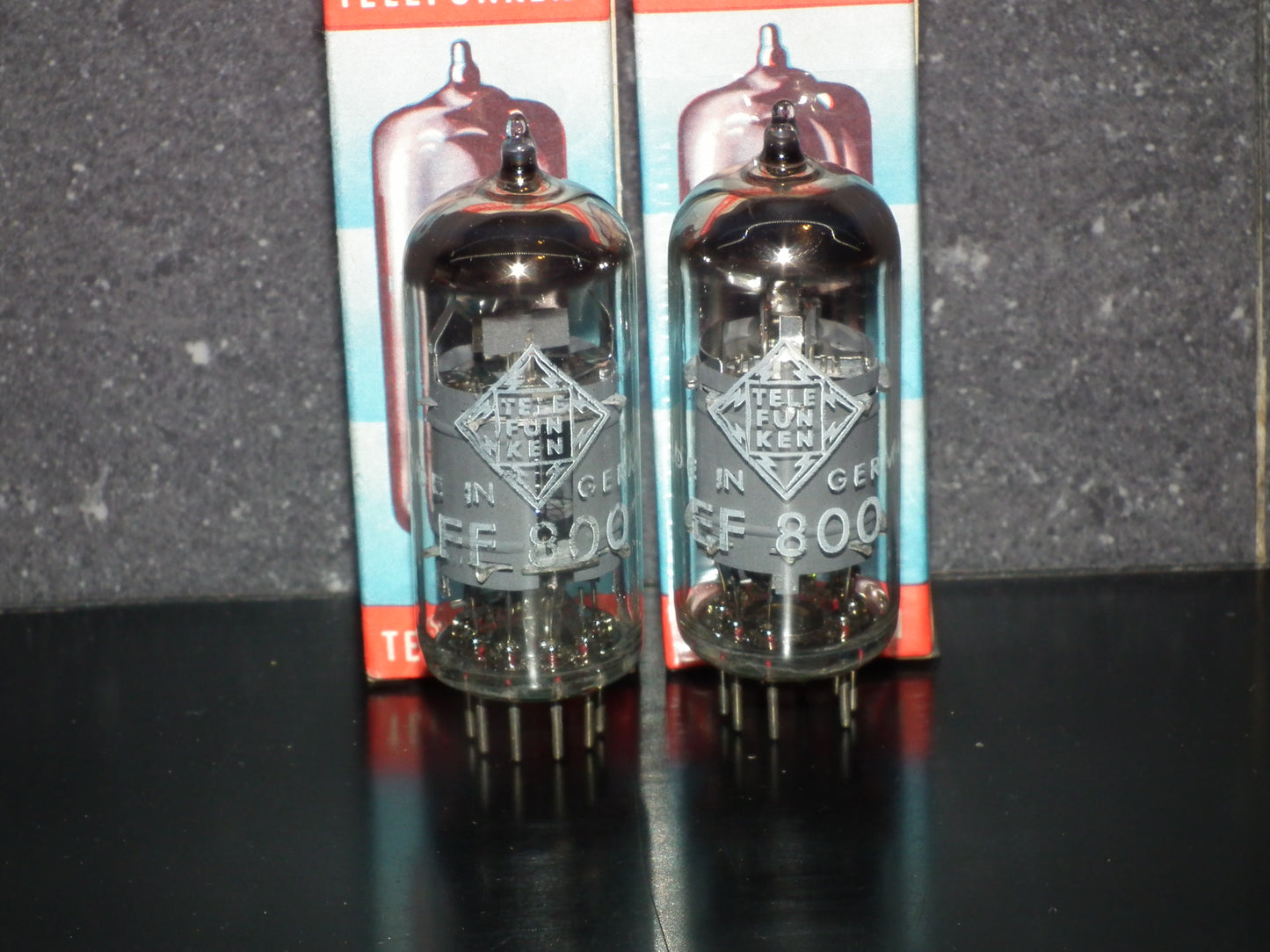Platinum Matched Pair EF800 Telefunken Diamond Bottom NOS NIB